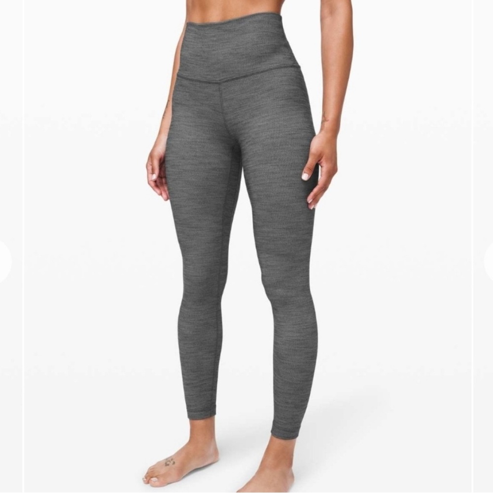 Lululemon Align Pant II 25" Mini Heathered Herringbone Leggings Size 2